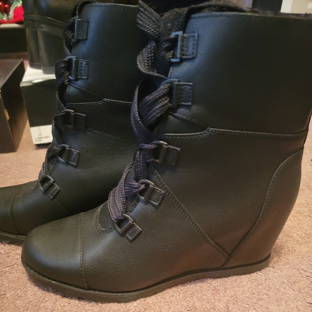 Black ankle boots